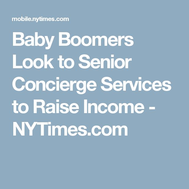 Baby boomers, concierge services, and extra cash